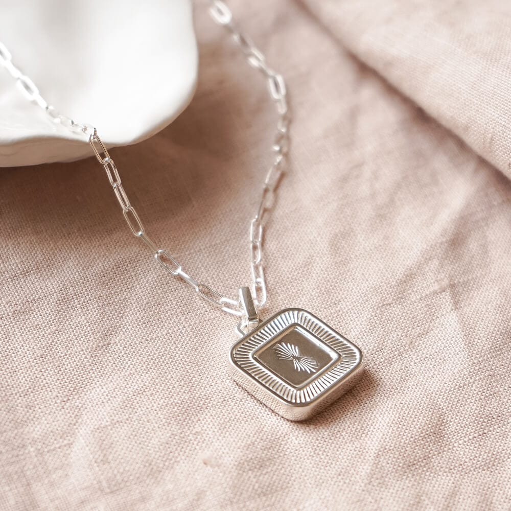 Square 2025 nameplate necklace