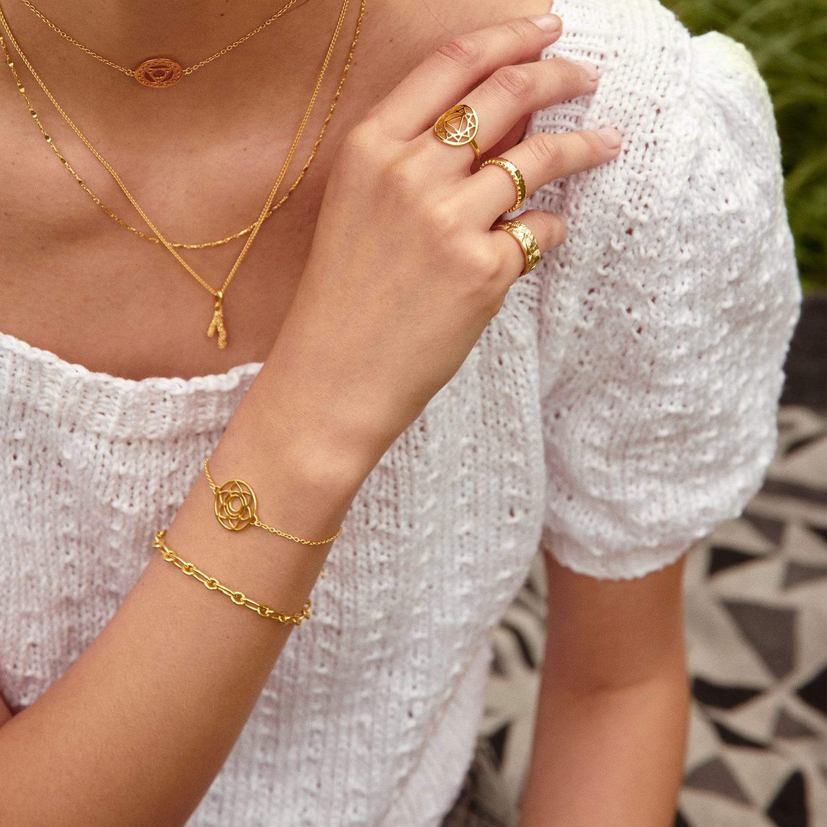 Gold Sacral Chakra Chain Bracelet Online – Daisy London