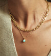 Amazonite Healing Stone Necklace 18ct Gold Plate