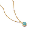 Amazonite Healing Stone Necklace 18ct Gold Plate