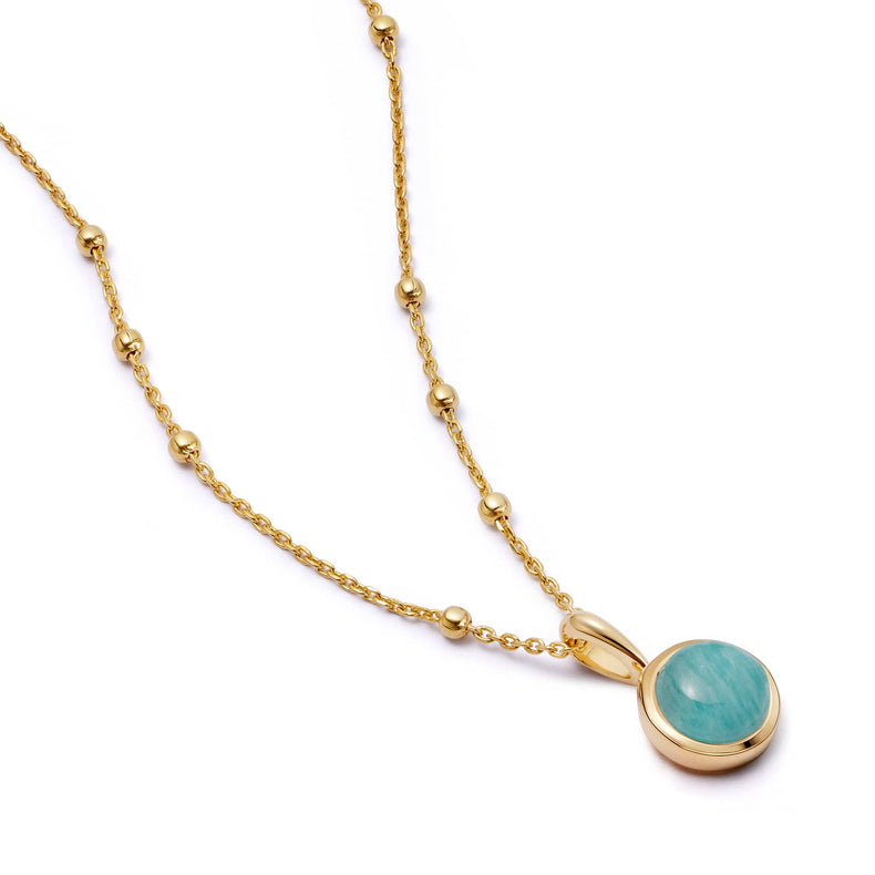 Amazonite Healing Stone Necklace 18ct Gold Plate recommended