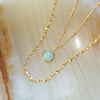 Amazonite Necklace Layering Set 18ct Gold Plate