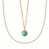 Amazonite Necklace Layering Set 18ct Gold Plate