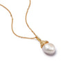 Baroque Pearl Shell Necklace 18ct Gold Plate