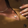 Baroque Pearl Shell Necklace 18ct Gold Plate