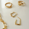 Bold Creole Earring Stack 18ct Gold Plate