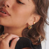 Bold Creole Earring Stack 18ct Gold Plate