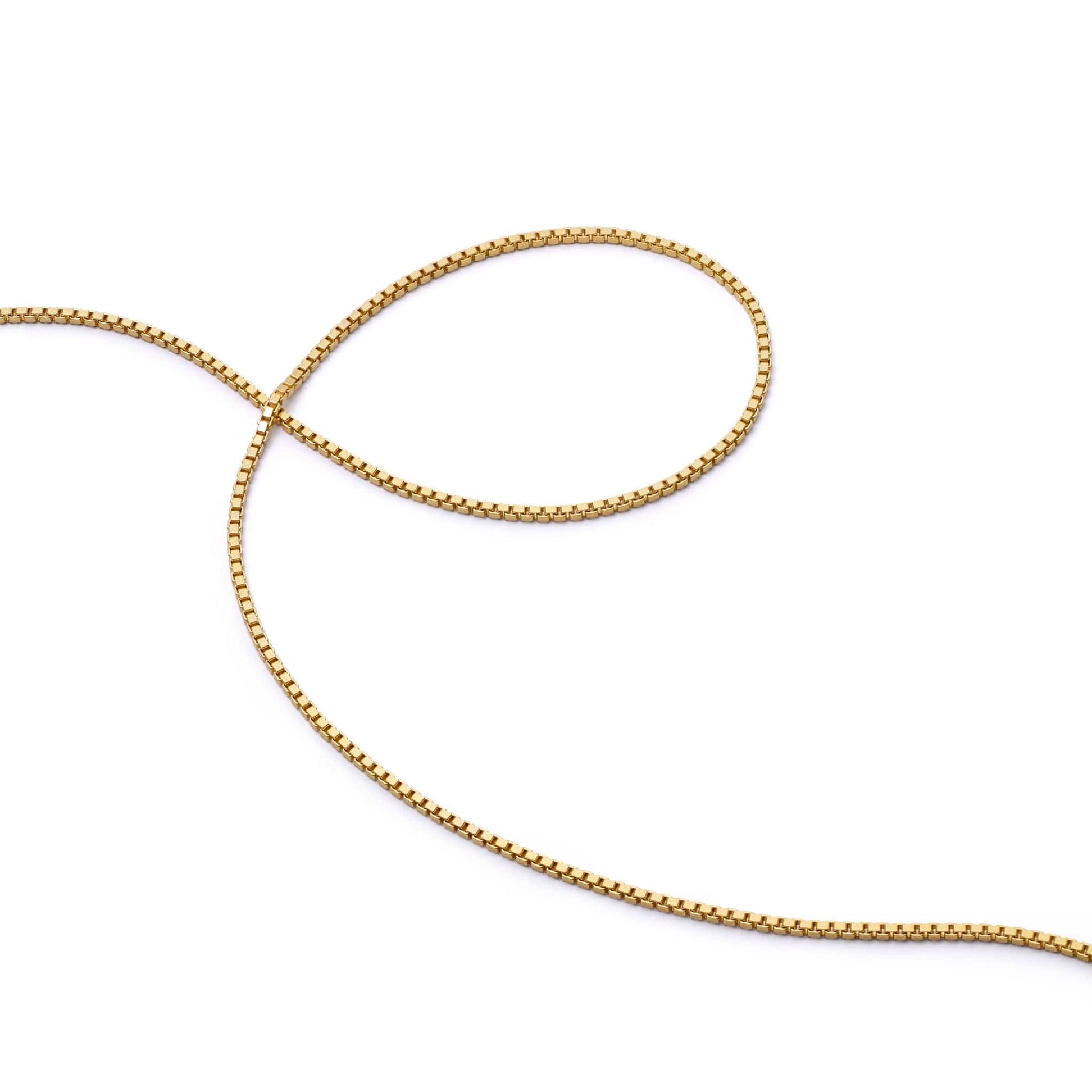 Box Layering Chain Necklace 18ct Gold Plate