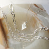 Chunky Chain Necklace Layering Set Sterling Silver