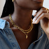 Chunky Linked Chain Necklace 18ct Gold Plate