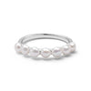 Chunky Pearl Band Ring Sterling Silver