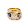 Chunky Stone Textured Ring 18ct Gold Plate