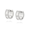 Chunky Studded Huggie Hoop Earrings Sterling Silver