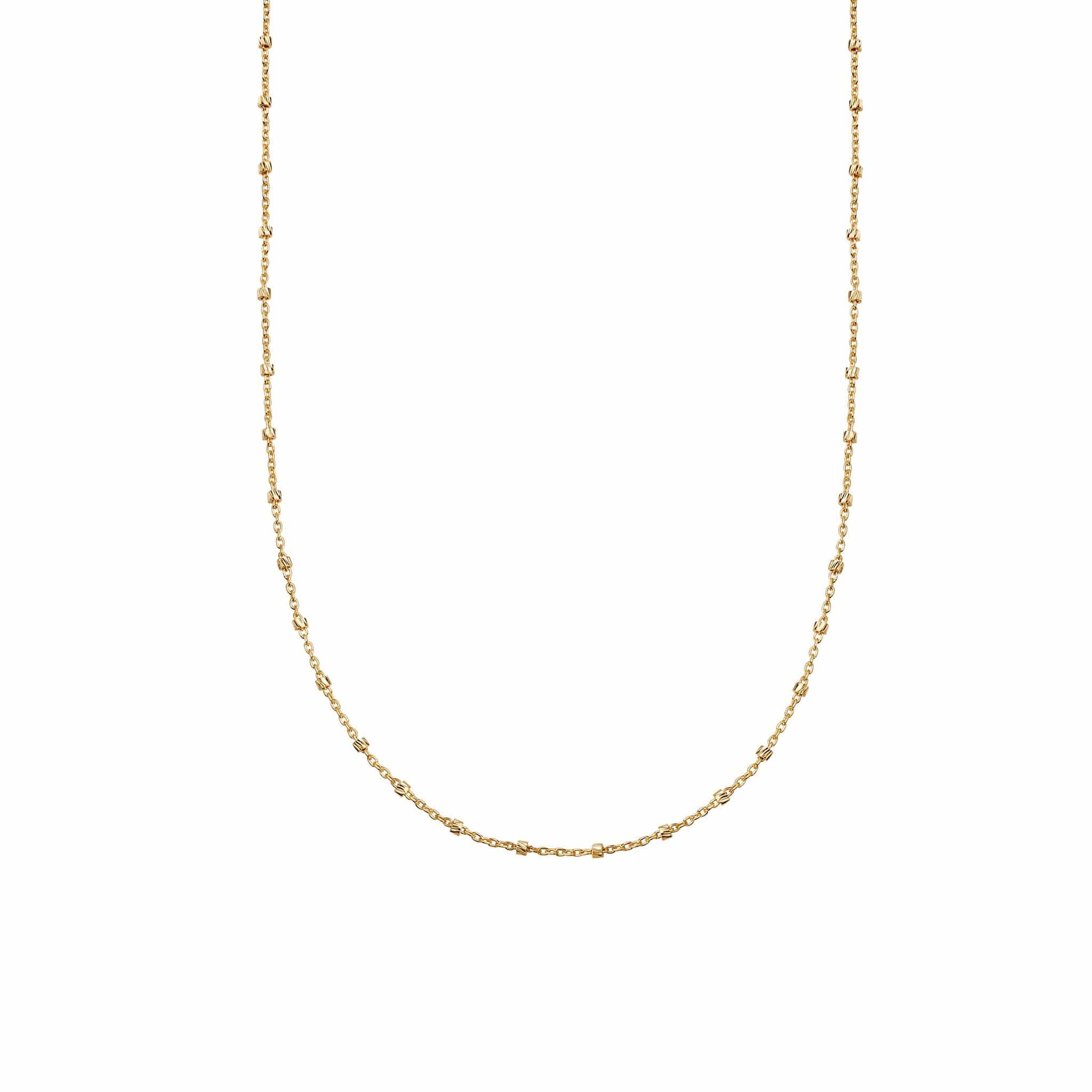 Cosmo Beaded Chain Necklace 18ct Gold Plate