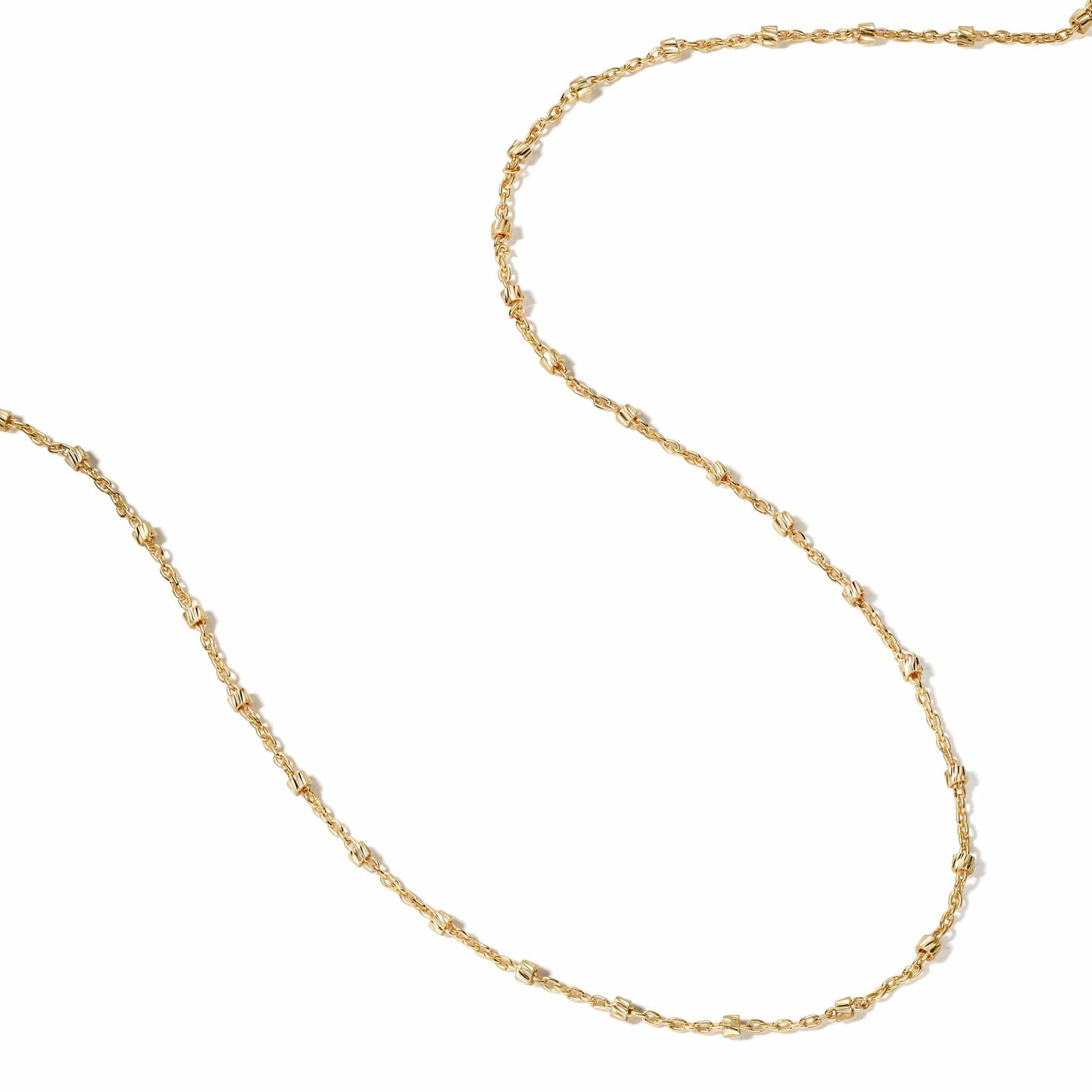 Cosmo Beaded Chain Necklace 18ct Gold Plate