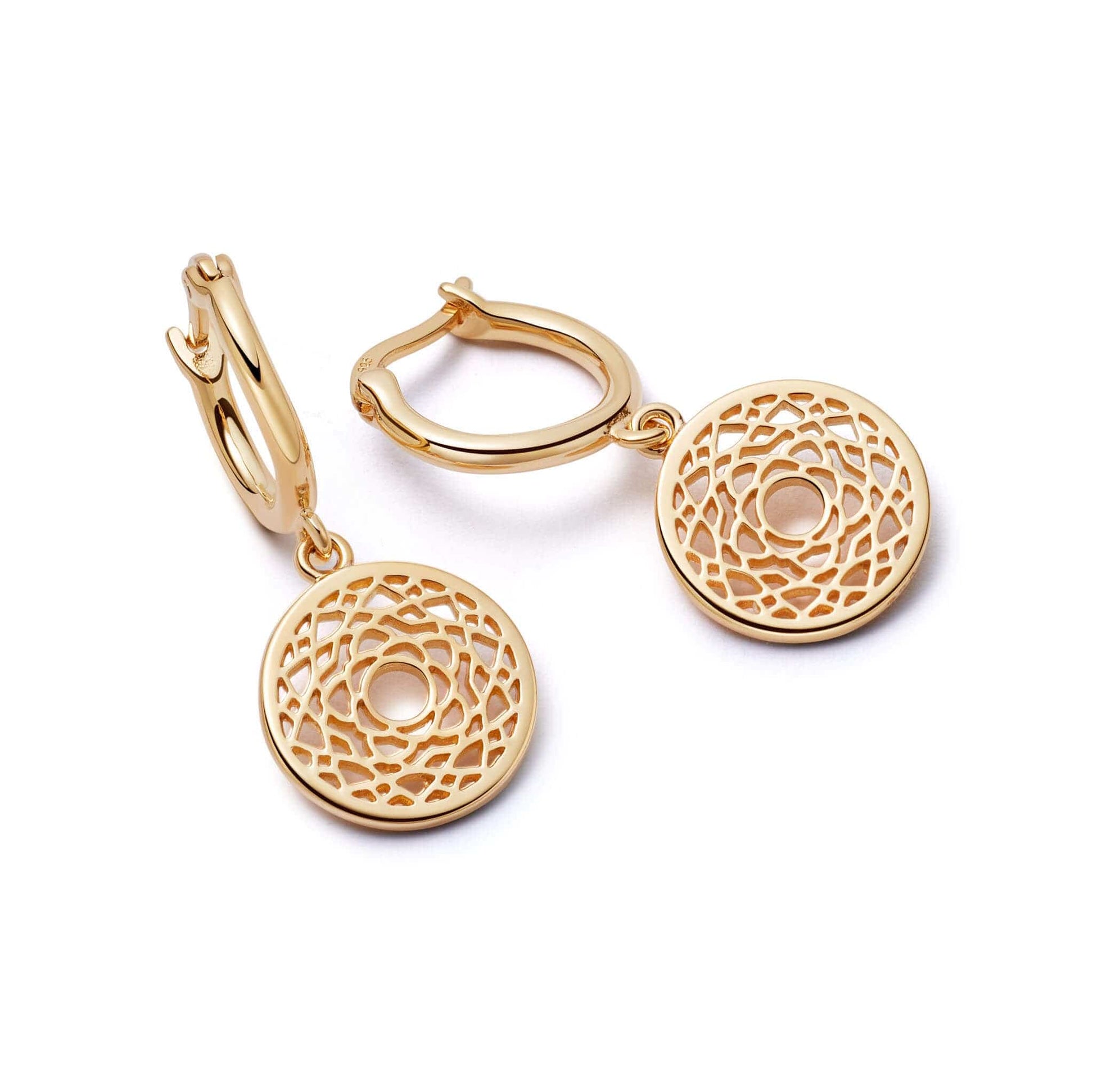 Crown Chakra Earrings 18ct Gold Plate