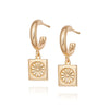 Daisy Bloom Drop Earrings 18ct Gold Plate