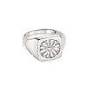 Daisy Bloom Signet Ring Sterling Silver