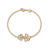 Daisy Bow Bracelet 18ct Gold Plate