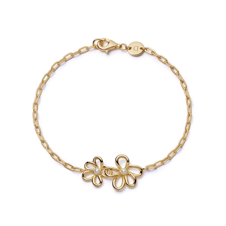 Daisy Bow Bracelet 18ct Gold Plate recommended