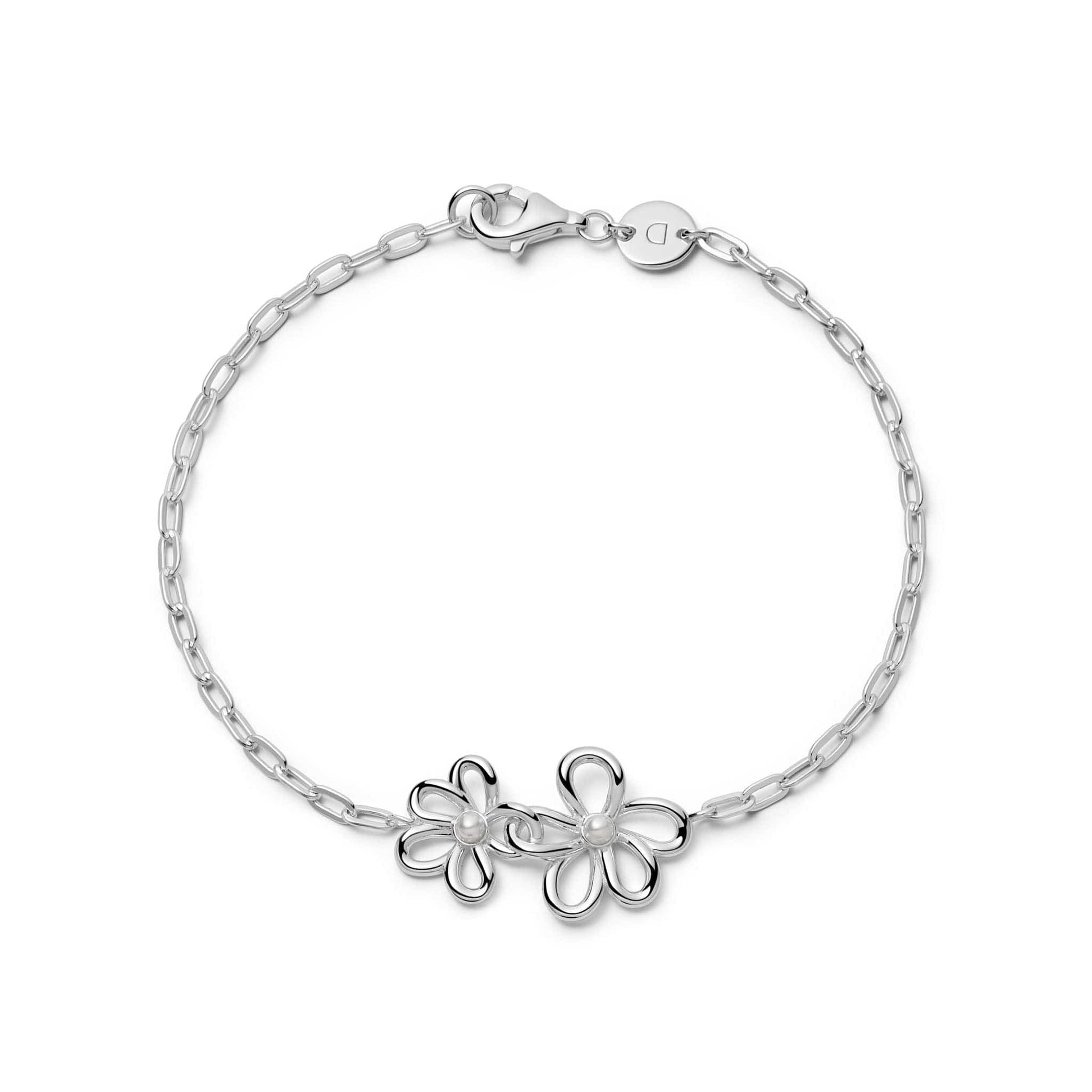 Daisy Bow Bracelet Sterling Silver