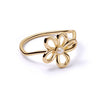 Daisy Bow Ring 18ct Gold Plate