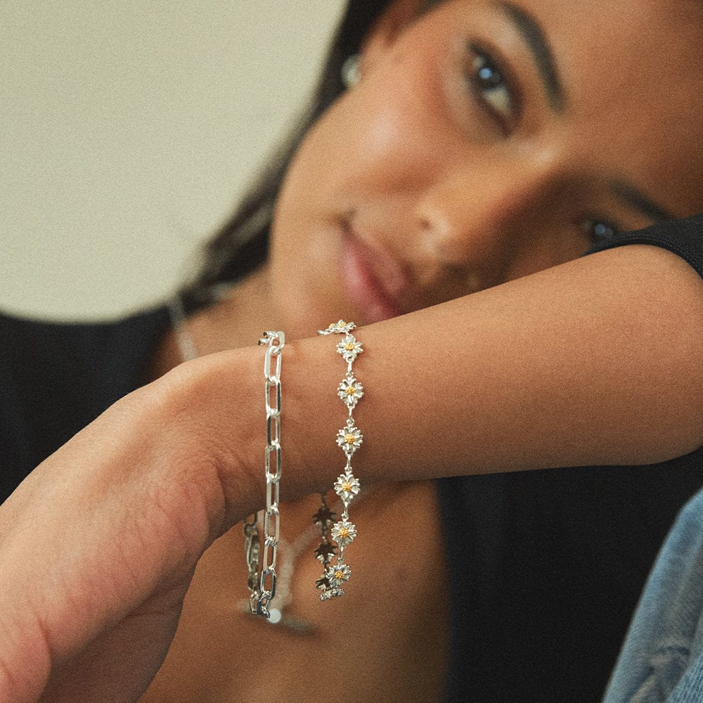 Daisy Chain Bracelet Sterling Silver