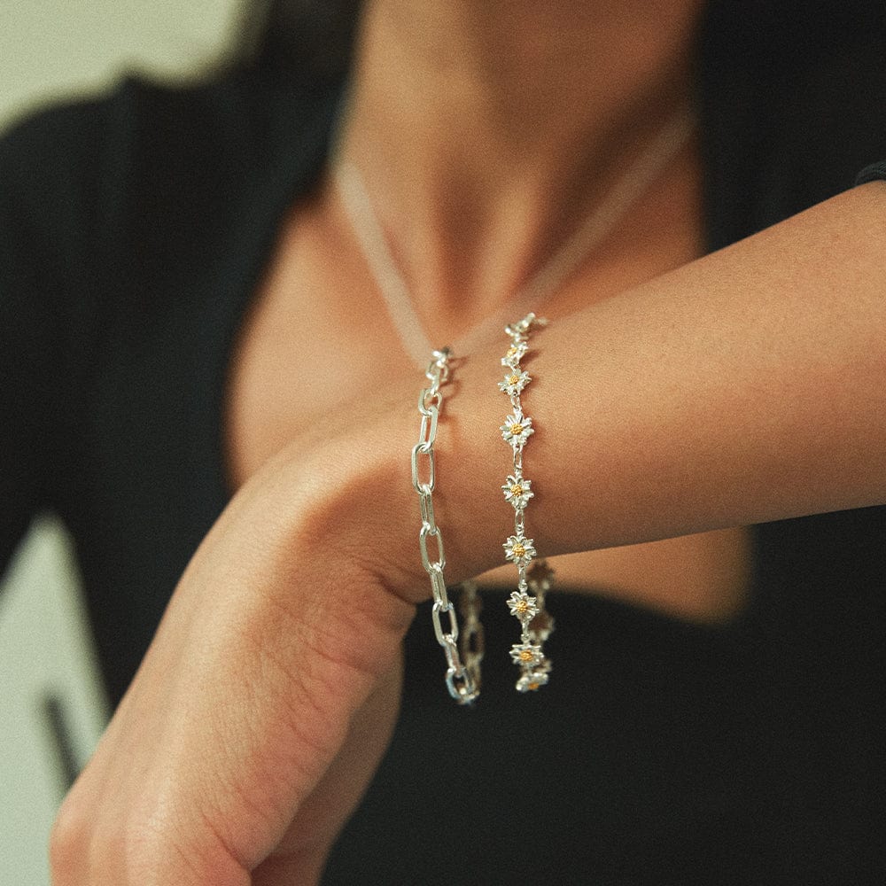 Daisy Chain Bracelet Sterling Silver