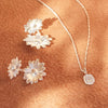 Daisy Flower Necklace Sterling Silver