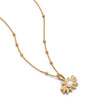 Daisy Mother of Pearl Flower Necklace 18ct Gold Plate