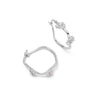 Daisy Organic Mother of Pearl Hoop Earrings Sterling Silver