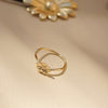 Daisy Pearl Flower Ring 18ct Gold Plate