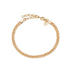 Double Rope Chain Bracelet 18ct Gold Plate