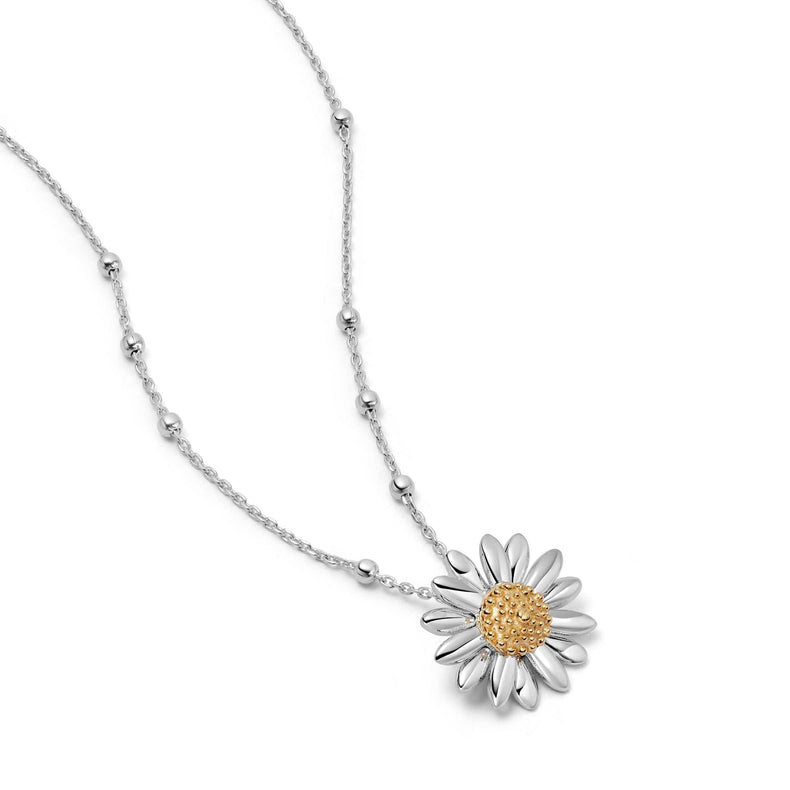 English Daisy Bobble Necklace Sterling Silver recommended