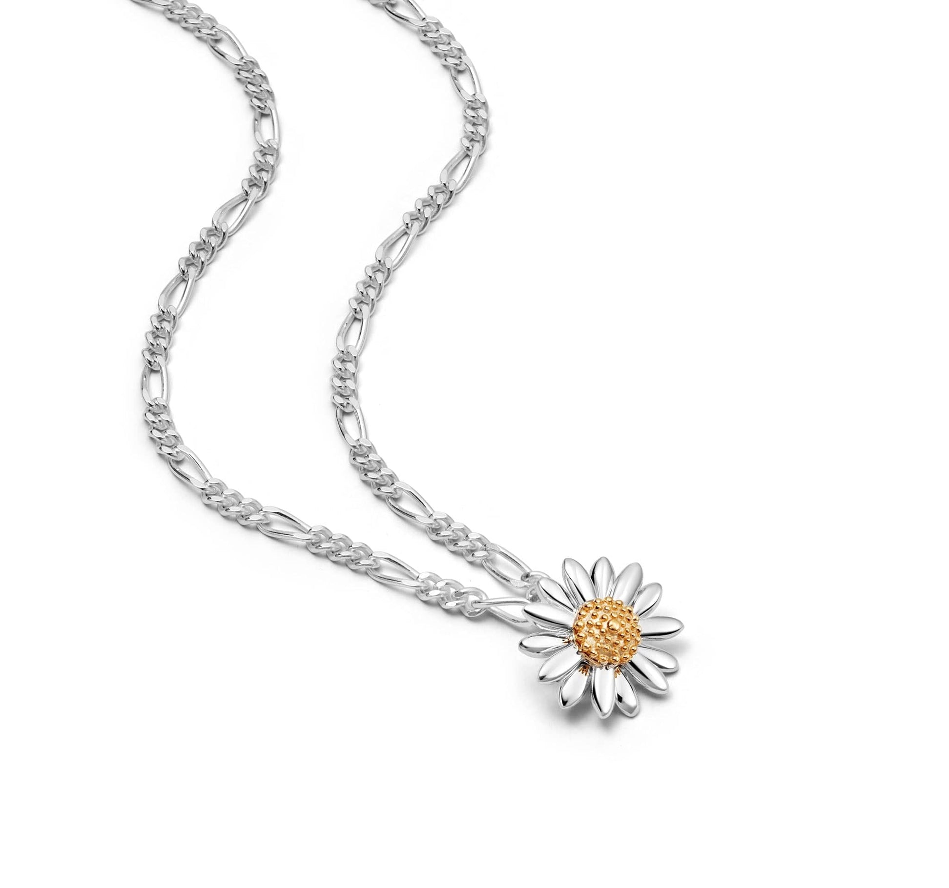 English Daisy Necklace Sterling Silver