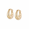 Estée Lalonde Bold Dome Huggie Earrings 18ct Gold Plate