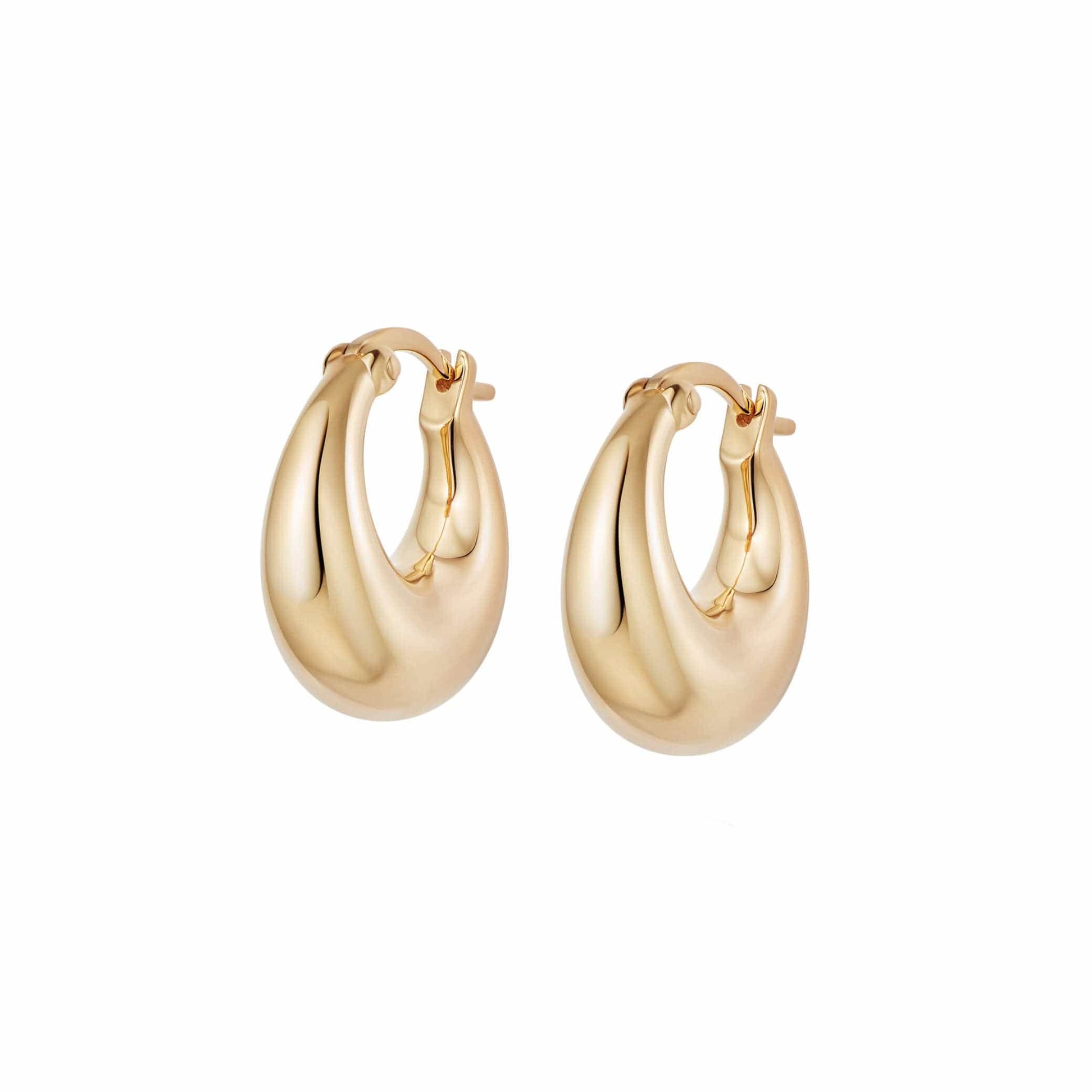 Estée Lalonde Bold Dome Huggie Earrings 18ct Gold Plate