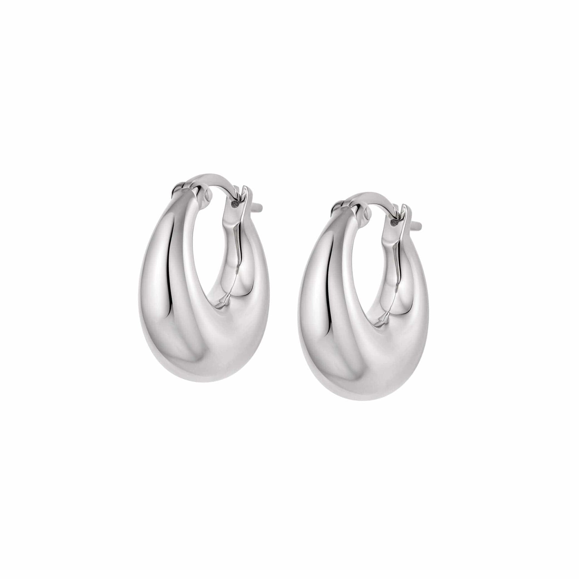 Estée Lalonde Bold Dome Huggie Earrings Sterling Silver