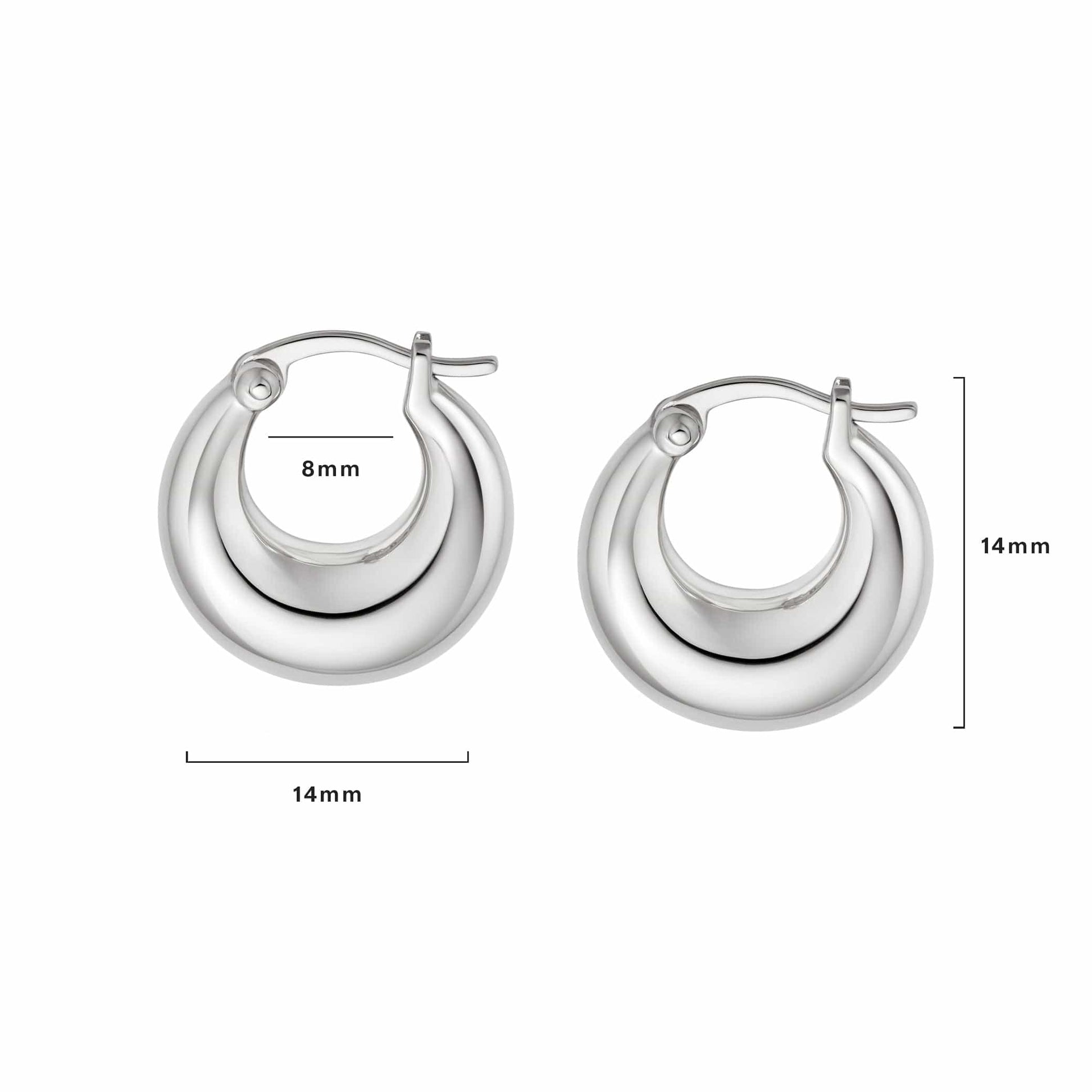 Estée Lalonde Bold Dome Huggie Earrings Sterling Silver