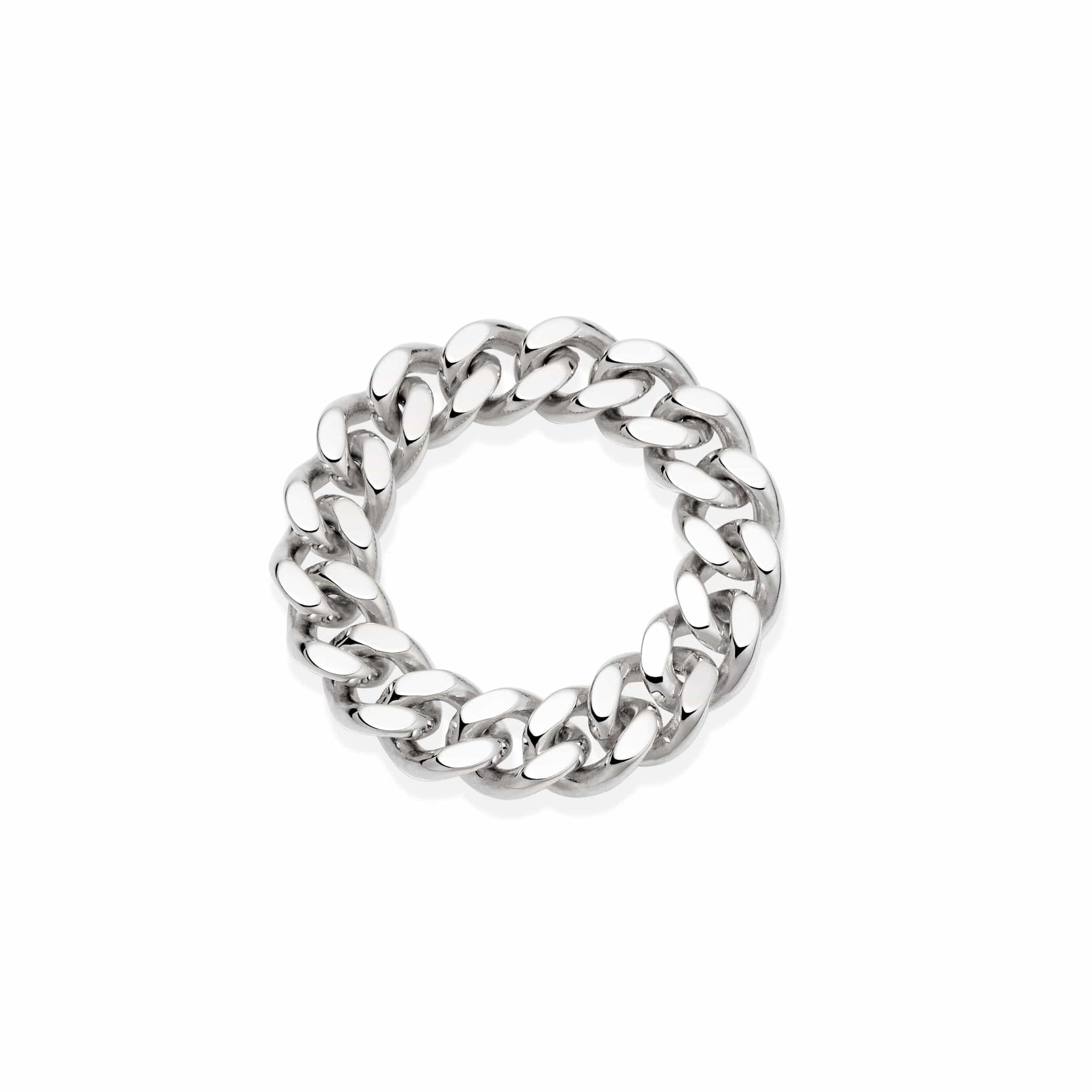 Estée Lalonde Chunky Curb Chain Ring Sterling Silver