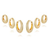 Estée Lalonde Dome Trio Earring Layering Set 18ct Gold Plate