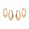 Estée Lalonde Ellipse Earring Layering Set 18ct Gold Plate