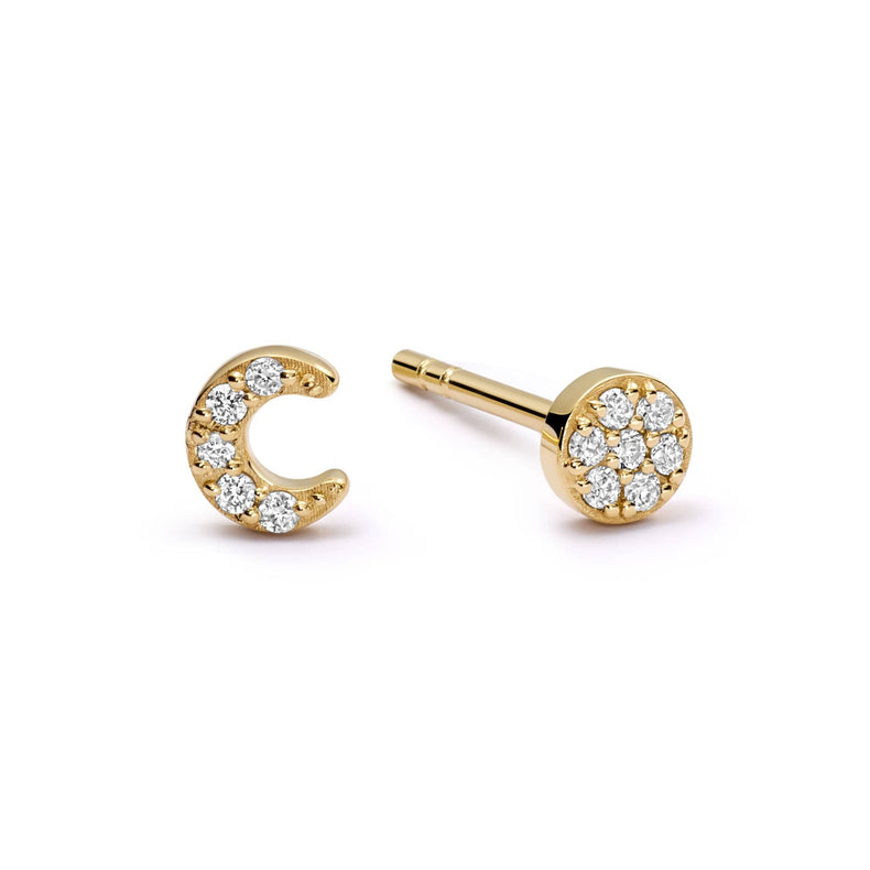 Estée Lalonde Fine Diamond Luna Stud Earrings 14ct Solid Gold recommended