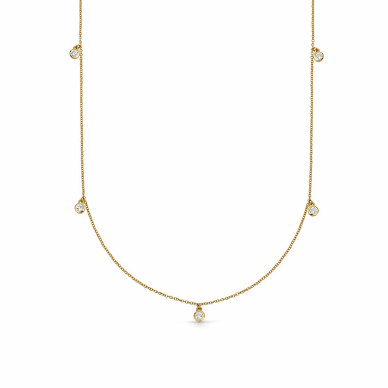 Estée Lalonde Fine Diamond Station Necklace 14ct Solid Gold recommended