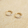 Estée Lalonde Fine Pavé Huggie Hoop Earrings 14ct Solid Gold