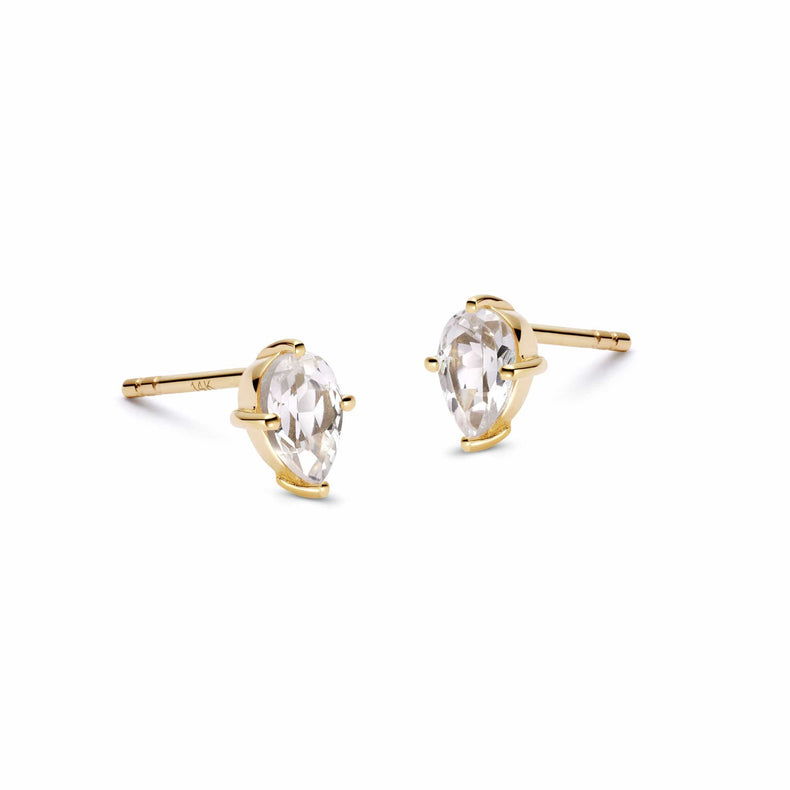 Estée Lalonde Fine Pear Sapphire Stud Earrings 14ct Solid Gold recommended