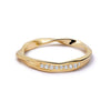 Estée Lalonde Fine Wavy Pavé Ring 14ct Solid Gold