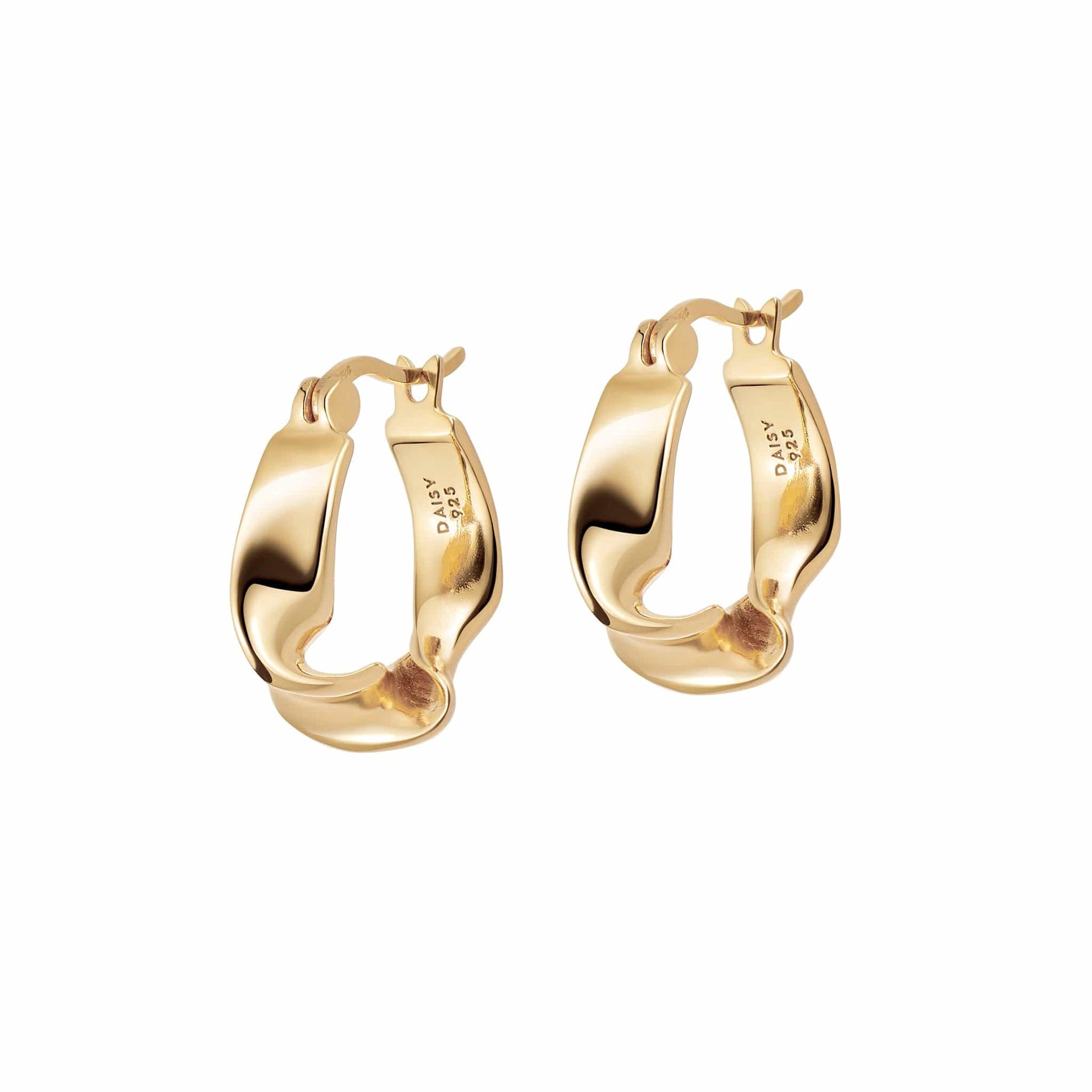 Estée Lalonde Flow Hoop Earrings 18ct Gold Plate