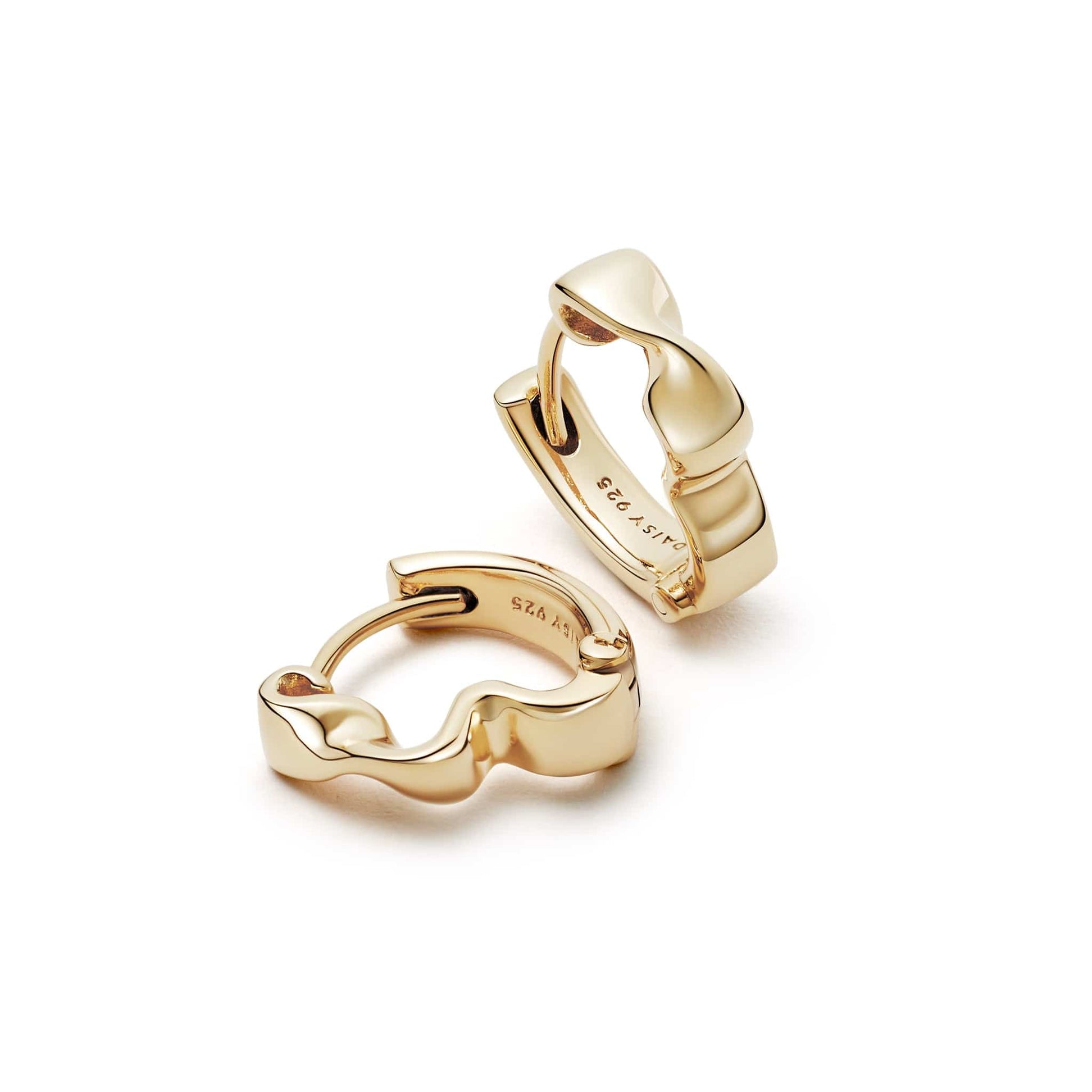 Estée Lalonde Flow Huggie Hoop Earrings 18ct Gold Plate