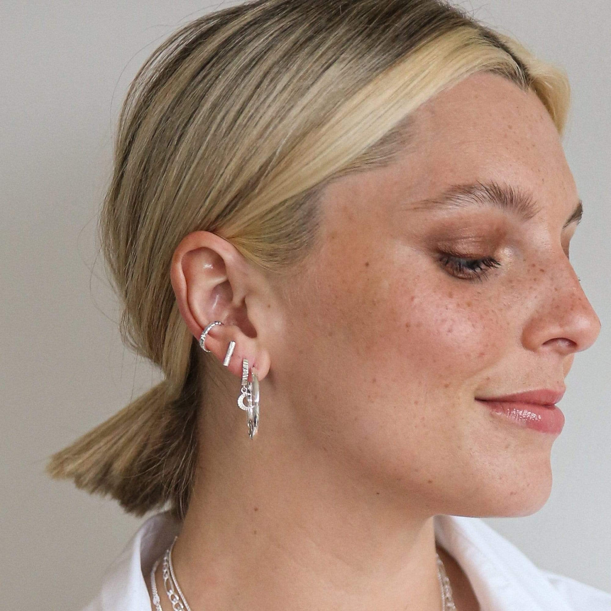 Estée Lalonde Goddess Glow Hoop Earrings Sterling Silver